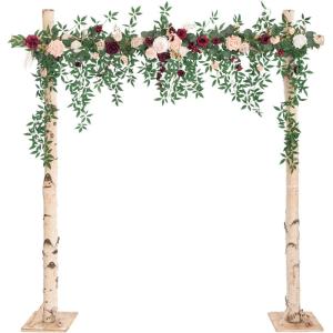 imageLings Moment 65FT Backdrop Floral Garland Artificial Wedding Arch Flowers Sage Green Decor Pink Ceremony Reception Hanging Eucalyptus Rose Arbor Arrangement Outdoor Party Swag Home DecorationsRedmarsala