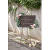 imageLings Moment Hanging Wedding Arch Flowers Aisle Pew Flowers Sign Flower Swag Decorations Package for Ceremony Reception Dusty Rose ampamp Cream Wedding Floral Arrangement Hanging Fabric Party Backdrop