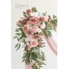 imageLings Moment Hanging Wedding Arch Flowers Aisle Pew Flowers Sign Flower Swag Decorations Package for Ceremony Reception Dusty Rose ampamp Cream Wedding Floral Arrangement Hanging Fabric Party Backdrop