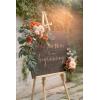 imageLings Moment Hanging Wedding Arch Flowers Aisle Pew Flowers Sign Flower Swag Decorations Package for Ceremony Reception Sunset Terracotta Wedding Floral Arrangement Hanging Fabric Party Backdrop