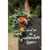 imageLings Moment Hanging Wedding Arch Flowers Aisle Pew Flowers Sign Flower Swag Decorations Package for Ceremony Reception Teal ampamp Burnt Orange Wedding Floral Arrangement Hanging Fabric Party Backdrop