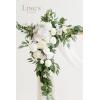 imageLings Moment Hanging Wedding Arch Flowers Aisle Pew Flowers Sign Flower Swag Decorations Package for Ceremony Reception White ampamp Sage Wedding Floral Arrangement Hanging Fabric Party Backdrop