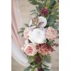 imageLings Moment Hanging Wedding Arch Flowers and Wedding Aisle Pew Flowers Decorations Package for Ceremony Reception Dusty Rose ampamp Mauve Wedding Floral Arrangement Hanging Fabric Party Backdrop