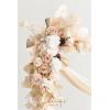 imageLings Moment Hanging Wedding Arch Flowers and Wedding Aisle Pew Flowers Decorations Package for Ceremony Reception White ampamp Beige Wedding Floral Arrangement Hanging Fabric Party Backdrop