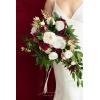 imageLings Moment White Green Bridal Bouquet for Bride White Green Wedding Bouquets for Bride 15 Inch Bride Bouquets for Wedding Artificial Flowers BouquetsRedmarsala and Blush 02