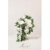 imageLings Moment White Green Bridal Bouquet for Bride White Green Wedding Bouquets for Bride 15 Inch Bride Bouquets for Wedding Artificial Flowers BouquetsWhtWhite  Ivory