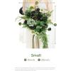 imageLings Moment White Green Bridal Bouquet for Bride White Green Wedding Bouquets for Bride 15 Inch Bride Bouquets for Wedding Artificial Flowers BouquetsGrnforest Green