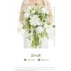 imageLings Moment White Green Bridal Bouquet for Bride White Green Wedding Bouquets for Bride 15 Inch Bride Bouquets for Wedding Artificial Flowers BouquetsWhtlily of the Valley White