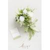 imageLings Moment White Green Bridal Bouquet for Bride White Green Wedding Bouquets for Bride 15 Inch Bride Bouquets for Wedding Artificial Flowers BouquetsWhtlily of the Valley White