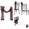 imageLings Moment Hanging Wedding Arch Flowers Aisle Pew Flowers Sign Flower Swag Decorations Package for Ceremony Reception Black ampamp Burgundy Wedding Floral Arrangement Hanging Fabric Party Backdrop