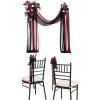 imageLings Moment Hanging Wedding Arch Flowers and Wedding Aisle Pew Flowers Decorations Package for Ceremony Reception Black ampamp Burgundy Wedding Floral Arrangement Hanging Fabric Party Backdrop