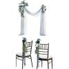 imageLings Moment Hanging Wedding Arch Flowers and Wedding Aisle Pew Flowers Decorations Package for Ceremony Reception Dusty Blue ampamp Navy Wedding Floral Arrangement Hanging Fabric Party Backdrop