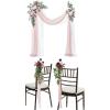 imageLings Moment Hanging Wedding Arch Flowers and Wedding Aisle Pew Flowers Decorations Package for Ceremony Reception Dusty Rose ampamp Mauve Wedding Floral Arrangement Hanging Fabric Party Backdrop