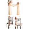 imageLings Moment Hanging Wedding Arch Flowers and Wedding Aisle Pew Flowers Decorations Package for Ceremony Reception Rust ampamp Sepia Wedding Floral Arrangement Hanging Fabric Party Backdrop