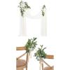 imageLings Moment Hanging Wedding Arch Flowers and Wedding Aisle Pew Flowers Decorations Package for Ceremony Reception White ampamp Sage Wedding Floral Arrangement Hanging Fabric Party Backdrop