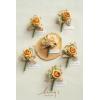 imageLings Moment Boutonniere for Men 6pcs Groom Groomsmen Boutonniere Artificial Flowers for Wedding DecorPromHomecoming etcBlush PinkOryellow Apricot  Peach