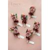 imageLings Moment Boutonniere for Men 6pcs Groom Groomsmen Boutonniere Artificial Flowers for Wedding DecorPromHomecoming etcBlush PinkPkmarsala  Dusty Rose