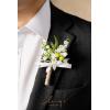 imageLings Moment Boutonniere for Men 6pcs Groom Groomsmen Boutonniere Artificial Flowers for Wedding DecorPromHomecoming etcBlush PinkWhtwhite  Lily  Olive