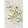 imageLings Moment Boutonniere for Men 6pcs Groom Groomsmen Boutonniere Artificial Flowers for Wedding DecorPromHomecoming etcBlush PinkWhtwhite Baby Breath  Ivory