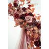 imageLings Moment Artificial Flower Swag for Welcome Sign Arch Arbor Floral DecorBurgundy  Dusty Rose  1pc  35 Length