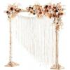 imageLings Moment Hanging Artificial Wedding Arch Flowers Orange Floral Arrangements with Tassel Sequins Rose Ceremony Arbor Reception Backdrop Decorations Outdoor Swag Garland Garden Decor