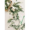 imageLings Moment Wedding Arch Flowers with Hanging Vines Emerald ampamp Tawny Beige Set of 2 for Wedding Ceremony Reception Wall Decorations Not Include ArchEmerald Green