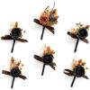 imageLings Moment Set of 6 Boutonniere for Men for Wedding Groom Groomsmen Artificial Flowers Boutonniere for Wedding Ceremony Anniversary Formal Dinner Party