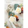 imageLings Moment Boutonniere for Men 10pcs Groomsmen Guest Boutonniere Artificial Flowers for Wedding DcorPromHomecomingetcBeigeCrmcream  Orange