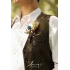 imageLings Moment Boutonniere for Men 10pcs Groomsmen Guest Boutonniere Artificial Flowers for Wedding DcorPromHomecomingetcBeigeOrdark Teal  Orange