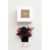 imageLings Moment Single Pocket Boutonniere for Man Groom Artificial Flowers for Wedding DecorPromHomecomingGraduation etcGlowing Cream BlushBlkblack  Gothic Burgundy