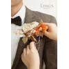 imageLings Moment Single Pocket Boutonniere for Man Groom Artificial Flowers for Wedding DecorPromHomecomingGraduation etcGlowing Cream BlushOrrust Boho  Sola Wood