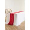 imageLings Moment Sheer Chiffon Like Tablecloth ampamp Red Table Runner Set for 46ft Long Table for Wedding Reception HeadSweetheart Table 9x11ft Red ampamp White9ft x 11ft