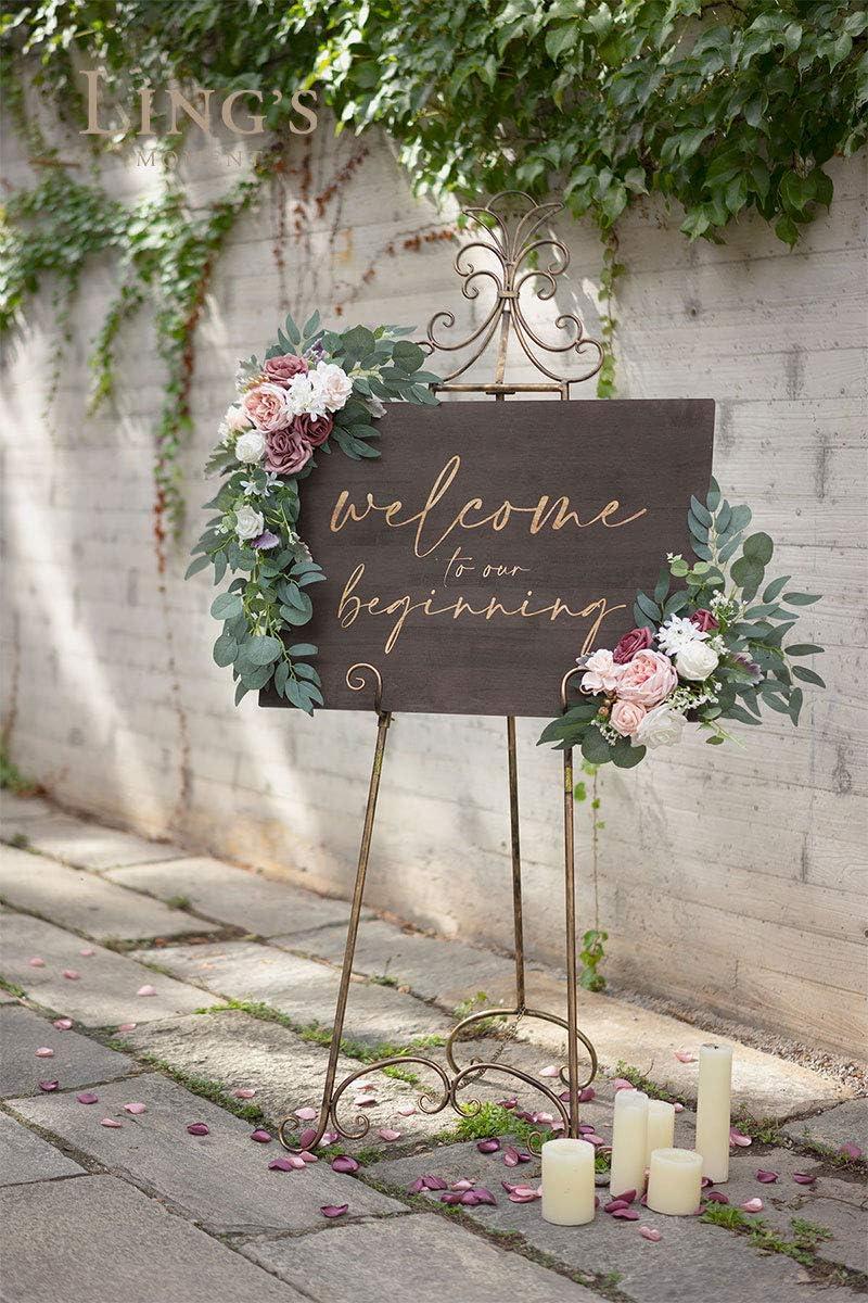 imageLings Moment PreArranged Wedding Flower Packages in Dusty Rose ampamp CreamCeremony Decor Package Set of 15