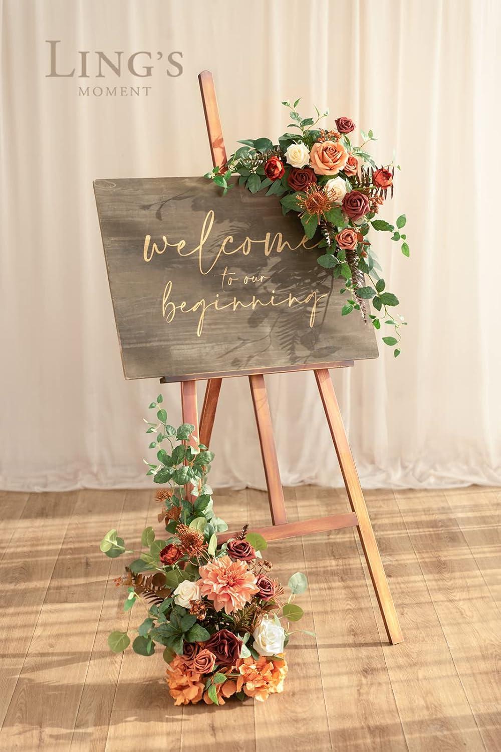 imageLings Moment PreArranged Wedding Flower Packages in Sunset TerracottaCeremony Decor Package Set of 15