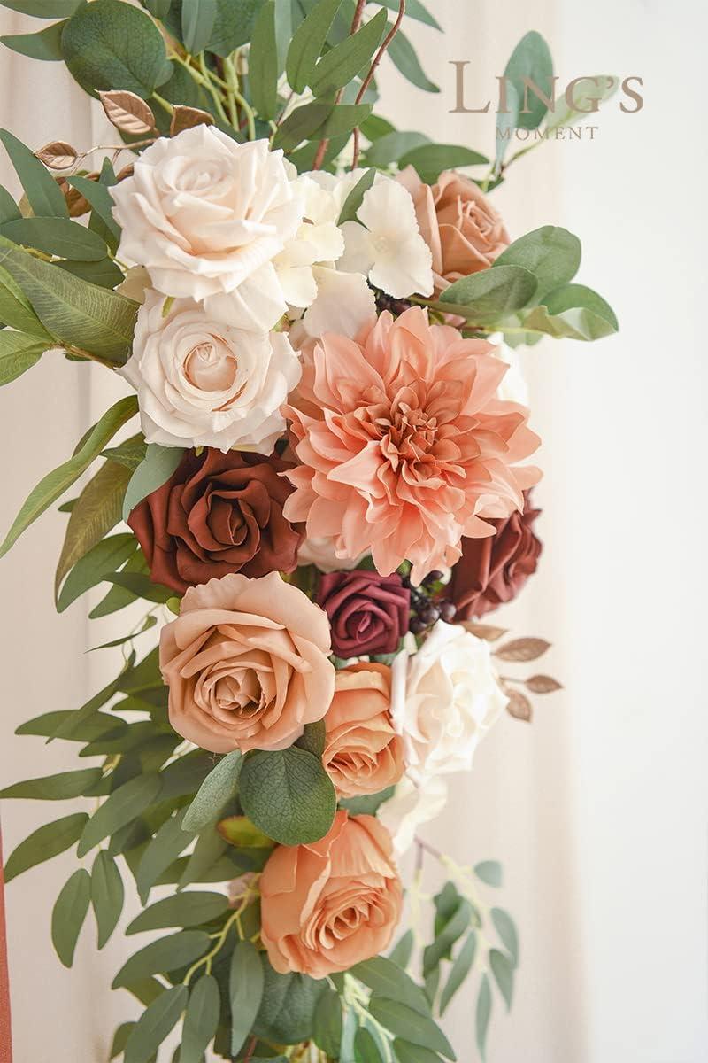 imageLings Moment PreArranged Wedding Flower Packages in Sunset TerracottaCeremony Decor Package Set of 15