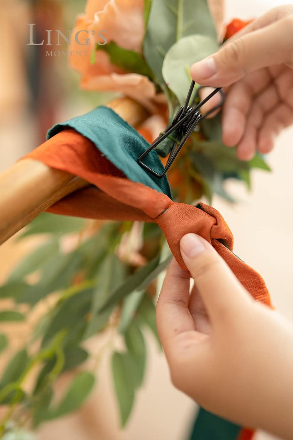 imageLings Moment PreArranged Wedding Flower Packages in Teal ampamp Burnt OrangeCeremony Decor Package Set of 15
