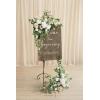 imageLings Moment 2pcs Wedding Flowers Garland Artificial Floral Swag Arch Decorations Greenery Arrangements Dusty Rose Cream Ceremony Reception Garden Easel Wall Entryway Outdoor BoardNOT Include SignWhite  Sage