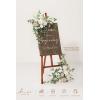 imageLings Moment 2pcs Wedding Flowers Garland Artificial Floral Swag Arch Decorations Greenery Arrangements Dusty Rose Cream Ceremony Reception Garden Easel Wall Entryway Outdoor BoardNOT Include SignWhite  Sage