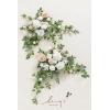 imageLings Moment 2pcs Wedding Flowers Garland Artificial Floral Swag Arch Decorations Greenery Arrangements Dusty Rose Cream Ceremony Reception Garden Easel Wall Entryway Outdoor BoardNOT Include SignWhite  Sage