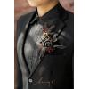 imageLings Moment Boutonniere for Men 6pcs Groom Groomsmen Boutonniere Artificial Flowers for Wedding DecorPromHomecoming etcWalnut BrownBlkblack  Gothic Burgundy