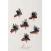 imageLings Moment Boutonniere for Men 6pcs Groom Groomsmen Boutonniere Artificial Flowers for Wedding DecorPromHomecoming etcWalnut BrownBluburnt Orange  Navy Blue