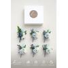 imageLings Moment Boutonniere for Men 6pcs Groom Groomsmen Boutonniere Artificial Flowers for Wedding DecorPromHomecoming etcWalnut BrownBludusty Blue  Light Blue