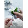 imageLings Moment Boutonniere for Men 6pcs Groom Groomsmen Boutonniere Artificial Flowers for Wedding DecorPromHomecoming etcWalnut BrownBludusty Blue  Light Blue