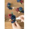 imageLings Moment Boutonniere for Men 6pcs Groom Groomsmen Boutonniere Artificial Flowers for Wedding DecorPromHomecoming etcWalnut BrownBlunavy Blue  Burgundy