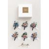imageLings Moment Boutonniere for Men 6pcs Groom Groomsmen Boutonniere Artificial Flowers for Wedding DecorPromHomecoming etcWalnut BrownBlunavy Blue  Pink