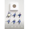 imageLings Moment Boutonniere for Men 6pcs Groom Groomsmen Boutonniere Artificial Flowers for Wedding DecorPromHomecoming etcWalnut BrownBlunavy Blue  White