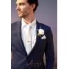 imageLings Moment Boutonniere for Men 6pcs Groom Groomsmen Boutonniere Artificial Flowers for Wedding DecorPromHomecoming etcWalnut BrownBlunavy Blue  White