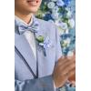 imageLings Moment Boutonniere for Men 6pcs Groom Groomsmen Boutonniere Artificial Flowers for Wedding DecorPromHomecoming etcWalnut BrownBluprovence Blue  Berry