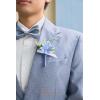 imageLings Moment Boutonniere for Men 6pcs Groom Groomsmen Boutonniere Artificial Flowers for Wedding DecorPromHomecoming etcWalnut BrownBluprovence Blue  Berry