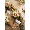 imageLings Moment Boutonniere for Men 6pcs Groom Groomsmen Boutonniere Artificial Flowers for Wedding DecorPromHomecoming etcWalnut BrownBrnwalnut Brown